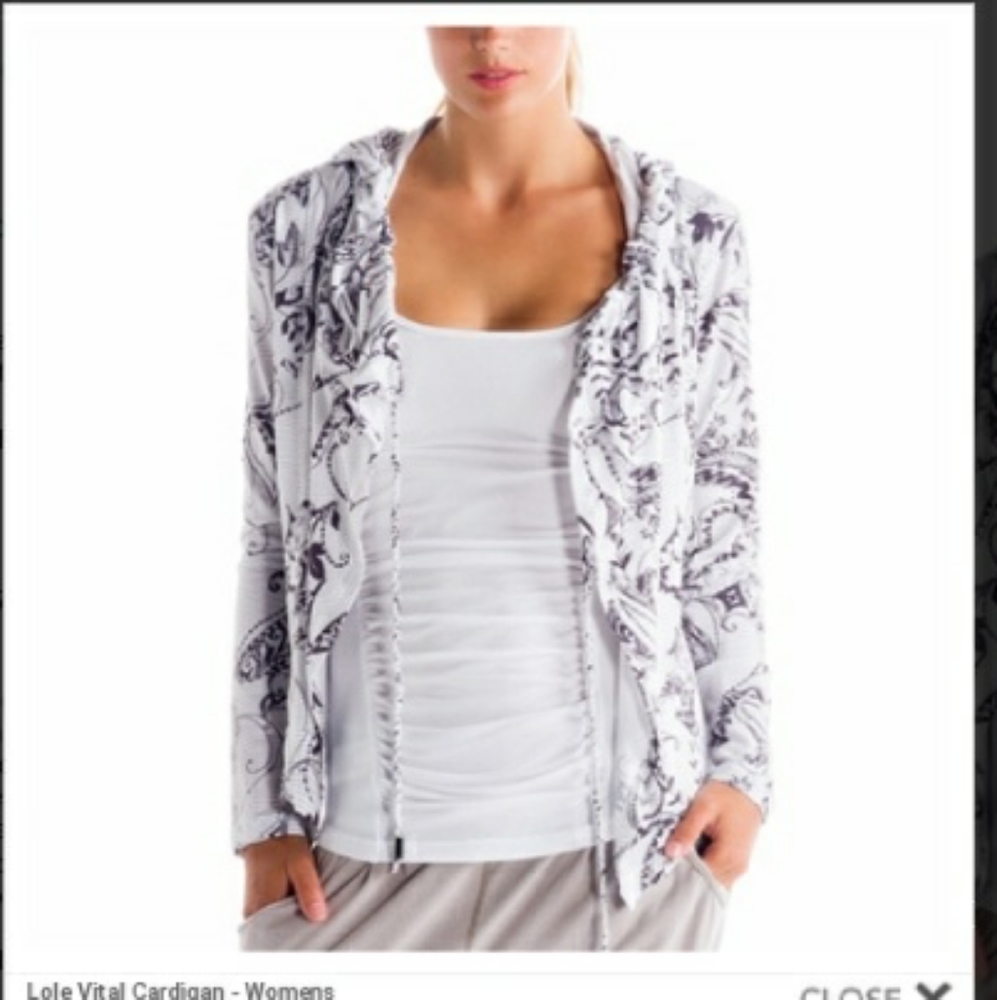 Lole Vital Patterned Hooded Lightweight Cardigan